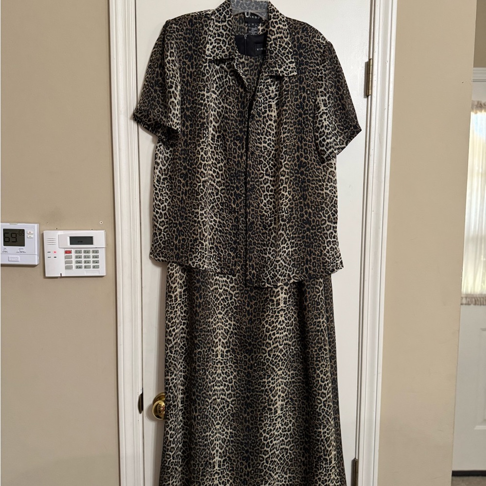 Leopard Print Sleeveless Maxi Dress